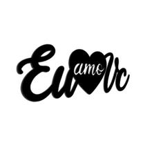 Palavras Decorativas para Parede em MDF Eu Amo Você 3D