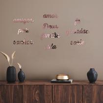 Palavras Decorativas Positivas Espelhadas Rose