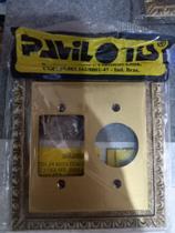 Palca 4x4 colonial para 3 interruptores e uma tomada redonda