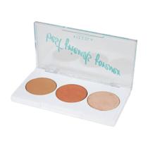 Paleta BFF Cor 02 Contorno, Blush E Iluminador Vizzela