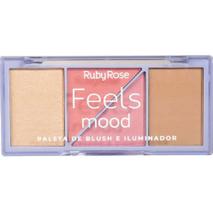 Paleta Blush e Iluminador Ruby Rose