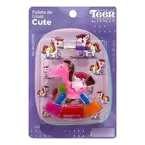 Paleta Brilho Labial Cute + Pincel Cavalinho Infantil 5,5g Fenzza Paleta Brilho Labial Cute + Pincel Cavalinho Infantil 5,5g Fenzza