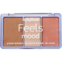 Paleta Contorno Iluminador Blush T40 I50 B110 HB75263 R Rose