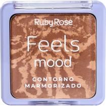 Paleta Contorno Marmorizado Feels Mood Light Ruby Rose