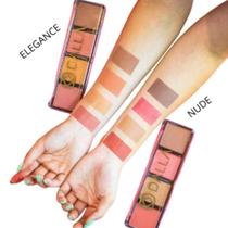 Paleta De Blush, Contorno e Iluminador Nude e Elegance- Dalla
