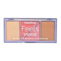Paleta De Blush E Iluminador Feels Mood Ruby Rose