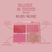 Paleta de Blush e Iluminador Multifuncional Rose Gold - Ruby Rose