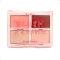 Paleta de Blush e Iluminador Ruby Rose Blush & Shine HB-M1001-2