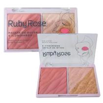 Paleta de Blush e Iluminador Ruby Rose Fancy 11,4g