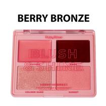 Paleta de Blush e Iluminador Ruby Rose HBM1001 Paleta de Blush e Iluminador Ruby Rose HBM1001