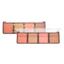 Paleta De Blush, Iluminador e Contorno Elegance - Dalla