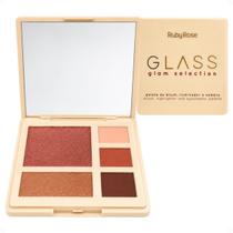 Paleta De Blush, Iluminador e Sombra Ruby Rose Glass Glam Selection Reverence Hb-m1006-3 Paleta De Blush, Iluminador e Sombra Ruby Rose Glass Glam Selection Reverence Hb-m1006-3