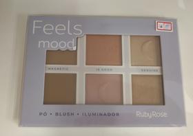 Paleta de blush, pó e iluminador