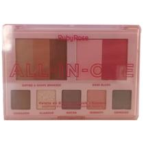 Paleta De Bronzer Blush Sombra 3 Em 1 All In One Ruby Rose HBM1002