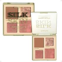 Paleta de Contorno, Blush e Iluminador Ruby Rose Silk Skin Perfect Palette Gold Sparkle
