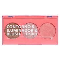 Paleta de Contorno & Iluminador & Blush Dailus Pele de Milhões 2 Paleta de Contorno & Iluminador & Blush Dailus Pele de Milhões 2