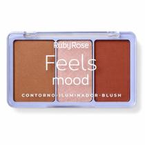 Paleta De Contorno, Iluminador, Blush Feels Mood Hb7526 Ruby Rose
