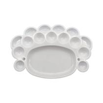 Paleta De Cores Plástica Para Estudantes De Arte Iniciantes, Bandeja De Pigmentos Fácil De Limpar,