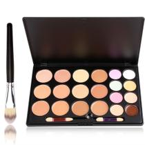 Paleta de corretivo de maquiagem 20 cores + Powder Brush Multico