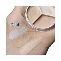 Paleta De Corretivo Fosco De 3 Cores, Base De Sombra, Creme De Contorno Para Olheiras Com Pincel