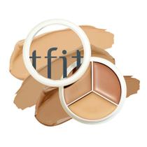 Paleta de Corretivo TFIT Cover Up Pro 3 em 1 - 15ml - Cor 04 Dark