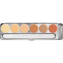 Paleta de corretivos dermacolor camuflagem em creme palette 6 cores kryolan