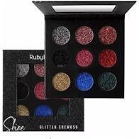 Paleta de glitter cremoso shine 9 cores black ruby rose hb-8407/b