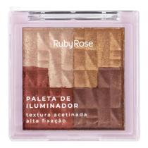 Paleta De Iluminador 4 Tons Hb7234 Ruby Rose Fireglow