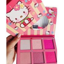 Paleta de iluminador, blush e sombra infantil - Hello Kitty