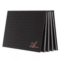 Paleta de maquiagem Allwon de 4 camadas em forma de livro magnético preto