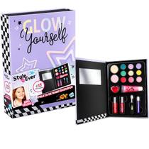 Paleta de Maquiagem Pro Glow Yourself 18 Acessórios - Fun Paleta de Maquiagem Pro Glow Yourself 18 Acessórios - Fun