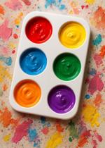 Paleta de Mistura 6 Cavidades Pintura Sem Bagunça