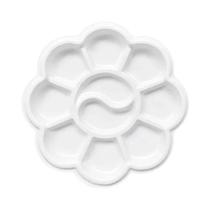 Paleta De Pintura Plástica Em Forma De Flor Mini 20 30PCS Para Aquarela Acrílica Gouache Bandeja De