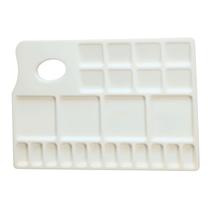 Paleta de Plástico Retangular para Pintura com 16 Cavidades 38x26cm Trident - 12415