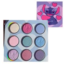Paleta de sombra stitch 9 tons maquiagem infantil juvenil Paleta de sombra stitch 9 tons maquiagem infantil juvenil