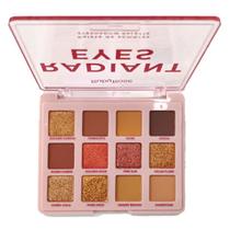 Paleta De Sombras 12 Tons Radiant Eyes Ruby Rose HBE2201