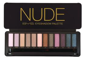 Paleta de sombras BYS 12 Color Nude com espelho e aplicadores
