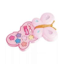 Paleta de Sombras C/ Batom - Borboleta Maquiagem Infantil Make Up Teen Butterfly - Fenzza