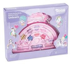 Paleta De Sombras C/ Batom E Gloss Unicorn Make Teen -Fenzza