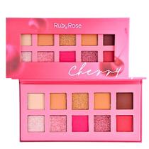 Paleta de Sombras Cherry Ruby Rose 10 Cores Matte E Metálica