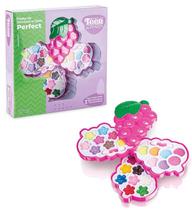 Paleta de Sombras Com Gloss e Batom Perfect Grape - 3 Compartimentos - Fenzza Teen - SKV12011175