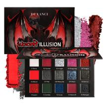 Paleta de sombras DE'LANCI Red Black Goth High Pigment Vegan