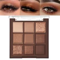 Paleta de sombras de olhos FLYEEO Neutral Brown Rose Gold 9 cores Paleta de sombras de olhos FLYEEO Neutral Brown Rose Gold 9 cores
