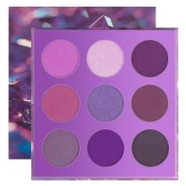 Paleta de sombras docolor 9 cores roxa altamente pigmentada