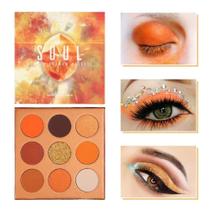Paleta de sombras docolor Orange Gemstone 9 cores Y0912-4