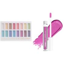 Paleta de sombras e brilho labial L.A. COLORS 30mL & wet n wild Paleta de sombras e brilho labial L.A. COLORS 30mL & wet n wild