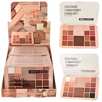 Paleta De Sombras E Iluminador E Contorno 3 Em 1 Sarah's Beauty S6470 Paleta De Sombras E Iluminador E Contorno 3 Em 1 Sarah's Beauty S6470