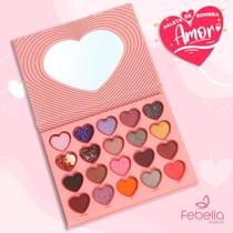 Paleta de Sombras Febella de alta Pigmentadas com Glitter/Foscas sombra do Amor Paleta de Sombras Febella de alta Pigmentadas com Glitter/Foscas sombra do Amor