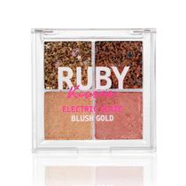 Paleta de Sombras Glitter Blush Gold Ruby Kisses