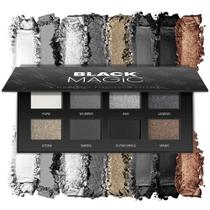 Paleta de sombras HOOMUSS Black Smoky 8 cores cinza escuro Paleta de sombras HOOMUSS Black Smoky 8 cores cinza escuro